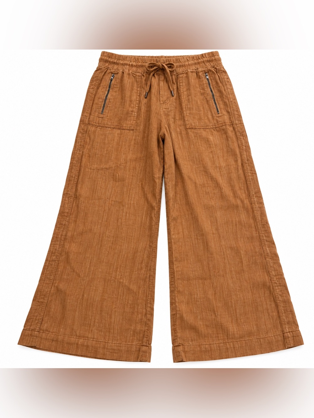 EUC Athleta Cabo Linen Wide Leg Pants
Size 6 Caramel